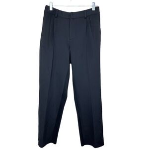 The Rail Black Cropped Pleated Pants Size Medium NWT